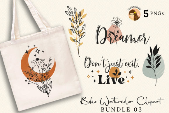 Download Boho Watercolor Clipart Bundle 03 - Clipart Collection
