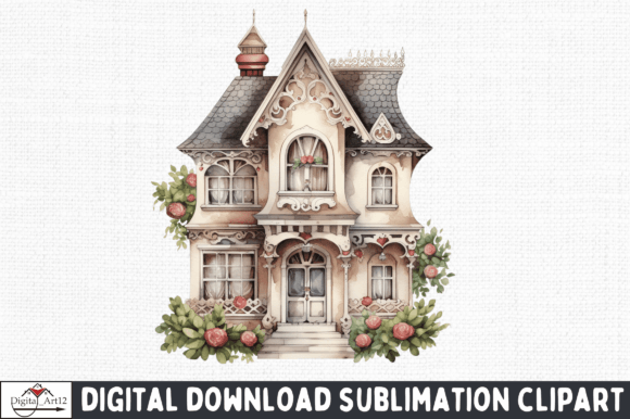 Download Vintage House PNG Clipart - Clipart Collection
