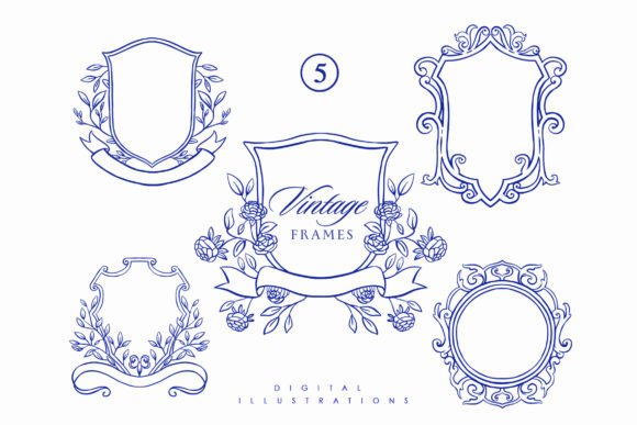 Download Baroque Line Art Frame Wedding Clipart - Clipart Collection