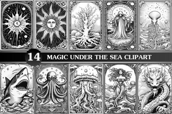 Download Magic Under the Sea.Tarot Card Clipart - Clipart Collection