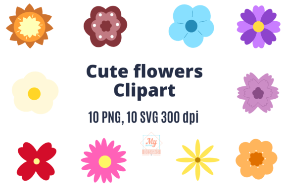 Download Cute Flowers Clipart Svg Png - Clipart Collection
