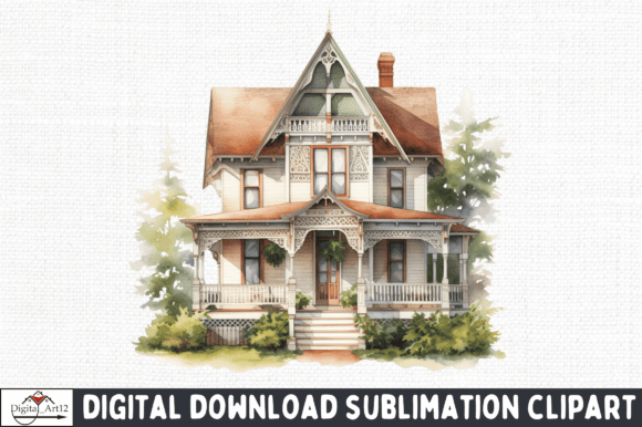 Download Vintage House PNG Clipart - Clipart Collection