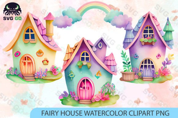 Download Fairy House Boho Watercolor Clipart - Clipart Collection