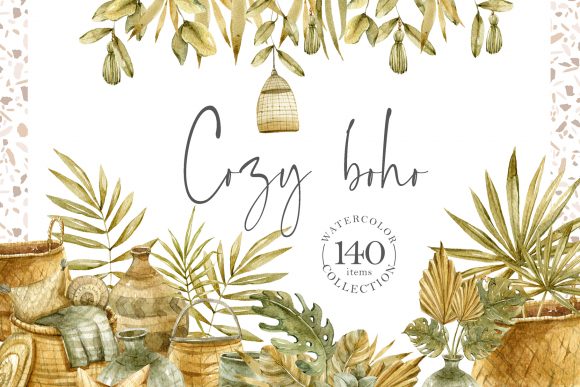 Download Watercolor Boho Clipart Collection - Clipart Collection